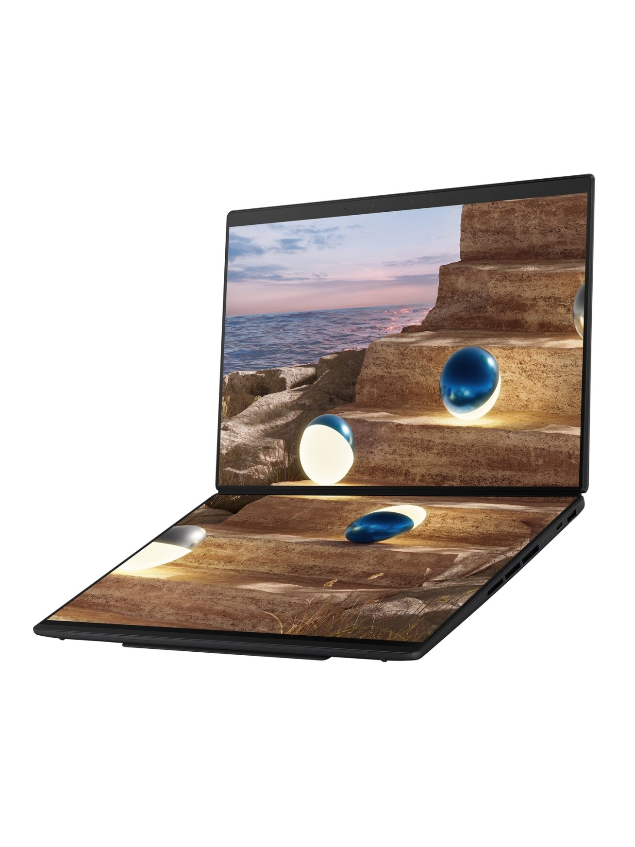 ASUS Zenbook Duo UX8407AA-SN094X | Asus Zenbook Duo UX8407AA-SN094X | Moher Gray | 14 " | OLED | Touchscreen | 3K | 2880 x 1800 pixels | 144 Hz | Glossy | Intel Core Ultra 9 | 388H | 32 GB | LPDDR5X | Solid-state drive capacity 2000 GB | Intel Arc Graphic 15 ASUS Zenbook Duo UX8407AA-SN094X | Asus Zenbook Duo UX8407AA-SN094X | Moher Gray | 14 " | OLED | Touchscreen | 3K | 2880 x 1800 pixels | 144 Hz | Glossy | Intel Core Ultra 9 | 388H | 32 GB | LPDDR5X | Solid-state drive capacity 2000 GB | Intel Arc Graphic 15