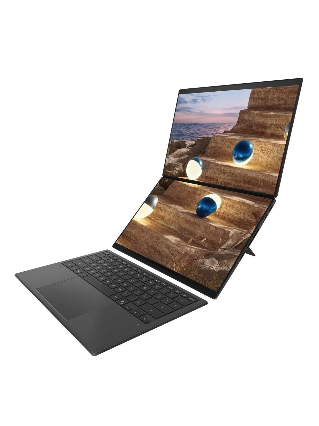 ASUS Zenbook Duo UX8407AA-SN094X | Asus Zenbook Duo UX8407AA-SN094X | Moher Gray | 14 " | OLED | Touchscreen | 3K | 2880 x 1800 pixels | 144 Hz | Glossy | Intel Core Ultra 9 | 388H | 32 GB | LPDDR5X | Solid-state drive capacity 2000 GB | Intel Arc Graphic 16 ASUS Zenbook Duo UX8407AA-SN094X | Asus Zenbook Duo UX8407AA-SN094X | Moher Gray | 14 " | OLED | Touchscreen | 3K | 2880 x 1800 pixels | 144 Hz | Glossy | Intel Core Ultra 9 | 388H | 32 GB | LPDDR5X | Solid-state drive capacity 2000 GB | Intel Arc Graphic 16
