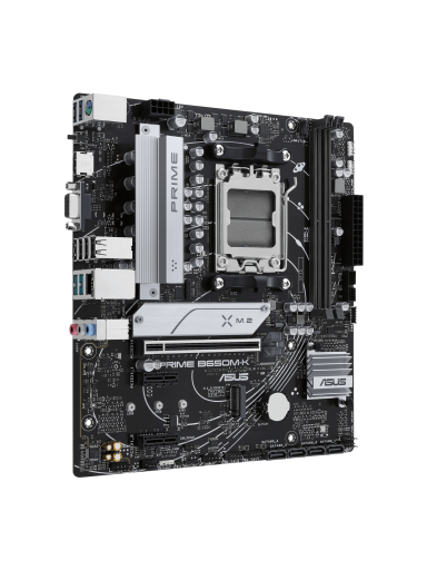 Asus | PRIME B650M-K | Processor family AMD | Processor socket AM5 | DDR5 | Supported hard disk drive interfaces SATA, M.2 | Number of SATA connectors 4 Asus | PRIME B650M-K | Processor family AMD | Processor socket AM5 | DDR5 | Supported hard disk drive interfaces SATA, M.2 | Number of SATA connectors 4