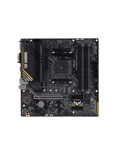 Asus | TUF GAMING A520M-PLUS II | Processor family AMD | Processor socket AM4 | DDR4 DIMM | Memory slots 4 | Supported hard disk drive interfaces SATA, M.2 | Number of SATA connectors 4 | Chipset AMD A520 | Micro ATX Asus | TUF GAMING A520M-PLUS II | Processor family AMD | Processor socket AM4 | DDR4 DIMM | Memory slots 4 | Supported hard disk drive interfaces SATA, M.2 | Number of SATA connectors 4 | Chipset AMD A520 | Micro ATX