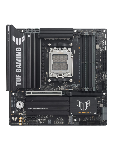 Asus TUF GAMING B850M-PLUS II | Processor family AMD | Processor socket AM5 | DDR5 | Supported hard disk drive interfaces SATA, M.2 | Number of SATA connectors 4 Asus TUF GAMING B850M-PLUS II | Processor family AMD | Processor socket AM5 | DDR5 | Supported hard disk drive interfaces SATA, M.2 | Number of SATA connectors 4