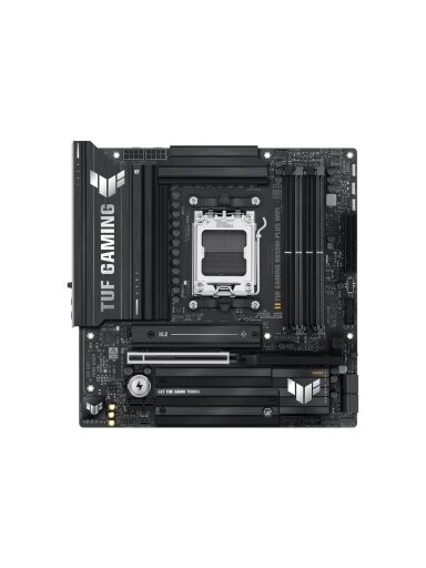 Asus TUF GAMING B850M-PLUS WIFI | Processor family AMD | Processor socket AM5 | DDR5 | Supported hard disk drive interfaces M.2, SATA | Number of SATA connectors 4 Asus TUF GAMING B850M-PLUS WIFI | Processor family AMD | Processor socket AM5 | DDR5 | Supported hard disk drive interfaces M.2, SATA | Number of SATA connectors 4