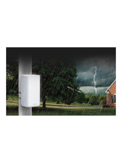 Asus BE3600 Dual-band WiFi 7 AiMesh Extendable Router | ZenWiFI BD4 OUTDOOR | 802.11be | 3600 Mbit/s | Ethernet LAN (RJ-45) ports 2 | Mesh Support Yes | MU-MiMO No | No mobile broadband | Antenna type Internal 3 Asus BE3600 Dual-band WiFi 7 AiMesh Extendable Router | ZenWiFI BD4 OUTDOOR | 802.11be | 3600 Mbit/s | Ethernet LAN (RJ-45) ports 2 | Mesh Support Yes | MU-MiMO No | No mobile broadband | Antenna type Internal 3