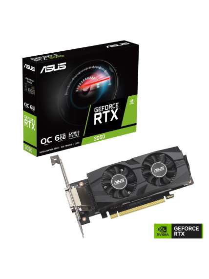 Asus GeForce RTX 3050 LP BRK OC Edition 6GB GDDR6 | NVIDIA | 6 GB | GeForce RTX 3050 | GDDR6 | DVI-D ports quantity 1 | HDMI ports quantity 1 | PCI Express 4.0 5 Asus GeForce RTX 3050 LP BRK OC Edition 6GB GDDR6 | NVIDIA | 6 GB | GeForce RTX 3050 | GDDR6 | DVI-D ports quantity 1 | HDMI ports quantity 1 | PCI Express 4.0 5