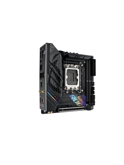 Asus | ROG STRIX B760-I GAMING WIFI | Processor family Intel | Processor socket LGA1700 | DDR5 SDRAM | Supported hard disk drive interfaces M.2, SATA | Number of SATA connectors 4 1