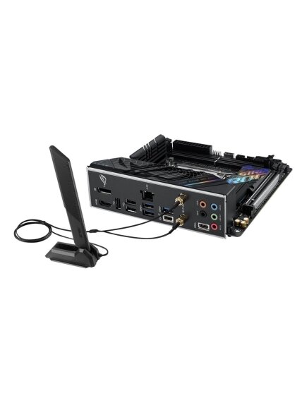 Asus | ROG STRIX B760-I GAMING WIFI | Processor family Intel | Processor socket LGA1700 | DDR5 SDRAM | Supported hard disk drive interfaces M.2, SATA | Number of SATA connectors 4 4