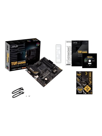 Asus | TUF GAMING A520M-PLUS II | Processor family AMD | Processor socket AM4 | DDR4 DIMM | Memory slots 4 | Supported hard disk drive interfaces SATA, M.2 | Number of SATA connectors 4 | Chipset AMD A520 | Micro ATX 8 Asus | TUF GAMING A520M-PLUS II | Processor family AMD | Processor socket AM4 | DDR4 DIMM | Memory slots 4 | Supported hard disk drive interfaces SATA, M.2 | Number of SATA connectors 4 | Chipset AMD A520 | Micro ATX 8