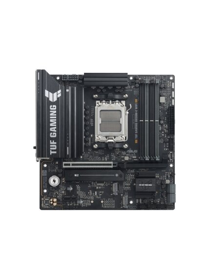 Asus TUF GAMING B850M-E WIFI | Processor family AMD | Processor socket AM5 | DDR5 | Supported hard disk drive interfaces SATA, M.2 | Number of SATA connectors 4