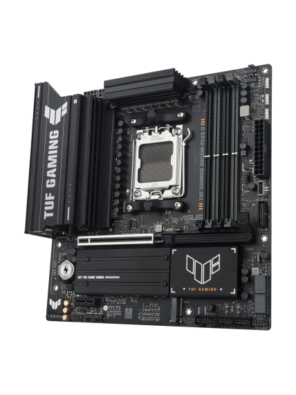 Asus TUF GAMING B850M-PLUS II | Processor family AMD | Processor socket AM5 | DDR5 | Supported hard disk drive interfaces SATA, M.2 | Number of SATA connectors 4 2