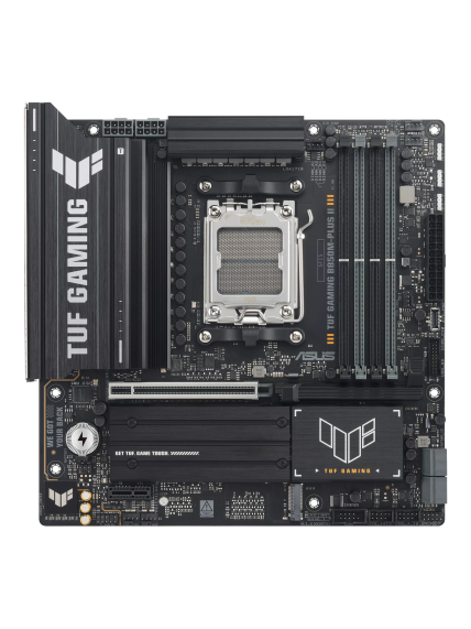 Asus TUF GAMING B850M-PLUS II | Processor family AMD | Processor socket AM5 | DDR5 | Supported hard disk drive interfaces SATA, M.2 | Number of SATA connectors 4