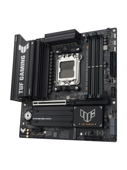 Asus TUF GAMING B850M-PLUS WIFI7 | Processor family AMD | Processor socket AM5 | DDR5 | Supported hard disk drive interfaces SATA, M.2 | Number of SATA connectors 4 2