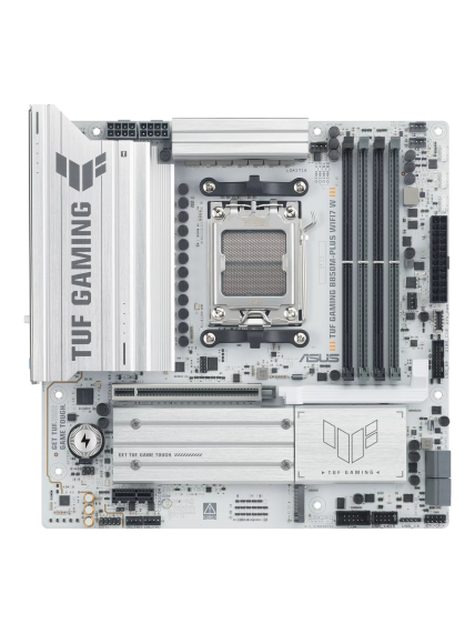 Asus TUF GAMING B850M-PLUS WIFI7 W | Processor family AMD | Processor socket AM5 | DDR5 | Supported hard disk drive interfaces SATA, M.2 | Number of SATA connectors 4 Asus TUF GAMING B850M-PLUS WIFI7 W | Processor family AMD | Processor socket AM5 | DDR5 | Supported hard disk drive interfaces SATA, M.2 | Number of SATA connectors 4