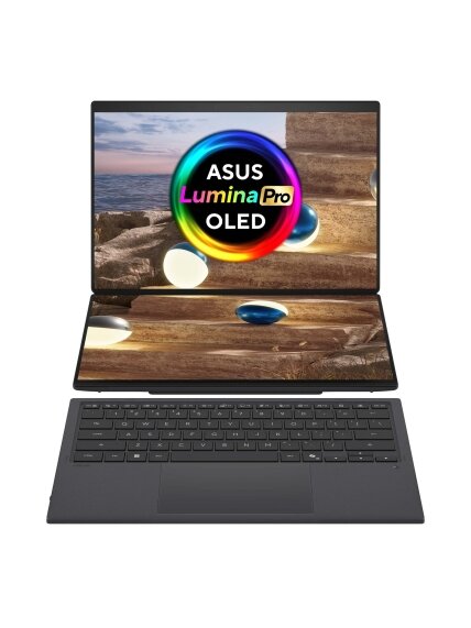 Asus | Zenbook Duo UX8407AA-SN066W | Moher Gray | 14 " | OLED | Touchscreen | 2.8K | 2880 x 1800 pixels | 144 Hz | Anti-Reflective | Intel Core Ultra X9 | 378H | 32 GB | LPDDR5X | Solid-state drive capacity 2000 GB | Intel Arc Graphics | Windows 11 Pro | 1 Asus | Zenbook Duo UX8407AA-SN066W | Moher Gray | 14 " | OLED | Touchscreen | 2.8K | 2880 x 1800 pixels | 144 Hz | Anti-Reflective | Intel Core Ultra X9 | 378H | 32 GB | LPDDR5X | Solid-state drive capacity 2000 GB | Intel Arc Graphics | Windows 11 Pro | 1