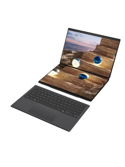 ASUS Zenbook Duo UX8407AA-SN094X | Asus Zenbook Duo UX8407AA-SN094X | Moher Gray | 14 " | OLED | Touchscreen | 3K | 2880 x 1800 pixels | 144 Hz | Glossy | Intel Core Ultra 9 | 388H | 32 GB | LPDDR5X | Solid-state drive capacity 2000 GB | Intel Arc Graphic 13 ASUS Zenbook Duo UX8407AA-SN094X | Asus Zenbook Duo UX8407AA-SN094X | Moher Gray | 14 " | OLED | Touchscreen | 3K | 2880 x 1800 pixels | 144 Hz | Glossy | Intel Core Ultra 9 | 388H | 32 GB | LPDDR5X | Solid-state drive capacity 2000 GB | Intel Arc Graphic 13
