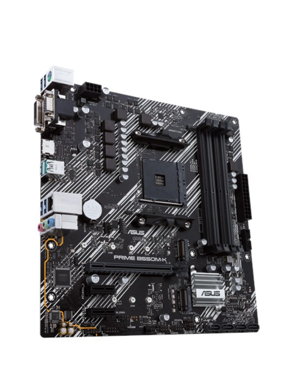 Asus | PRIME B550M-K | Processor family AMD | Processor socket AM4 | DDR4 | Memory slots 4 | Chipset AMD B | Micro ATX 6