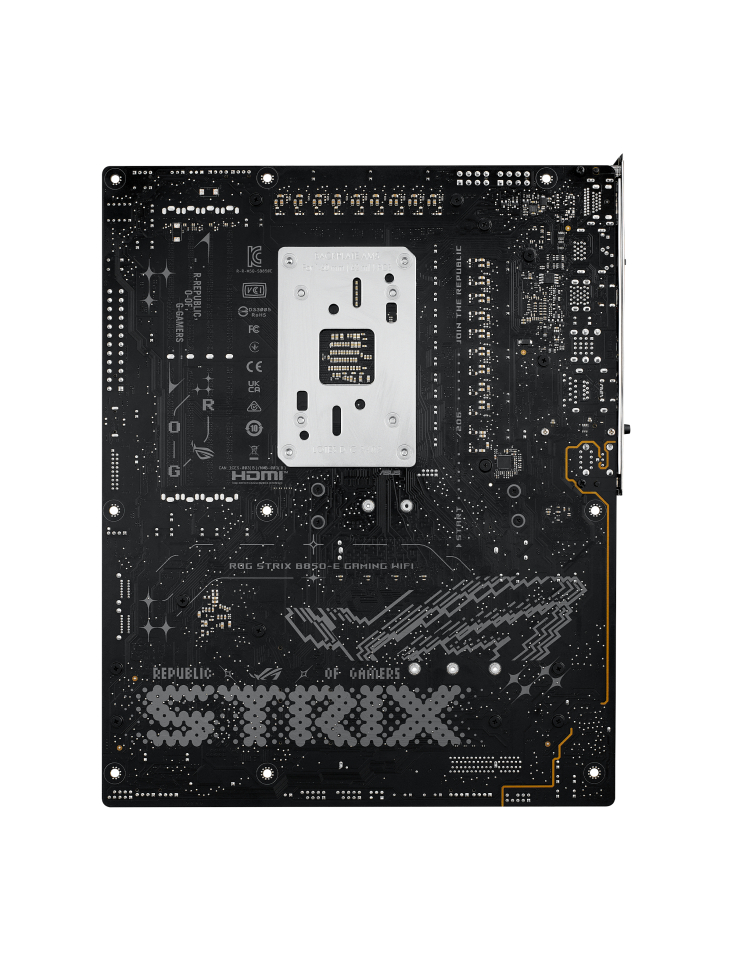 Asus ROG STRIX B850-E GAMING WIFI | Processor family AMD | Processor socket AM5 | DDR5 | Supported hard disk drive interfaces SATA, M.2 | Number of SATA connectors 4 2