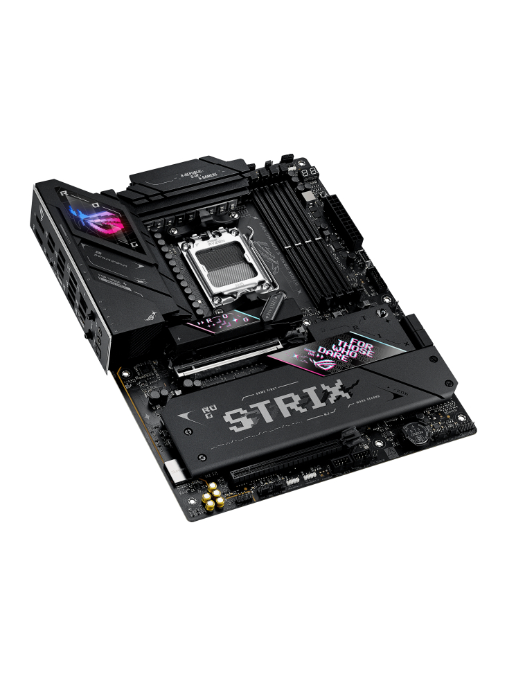 Asus ROG STRIX B850-E GAMING WIFI | Processor family AMD | Processor socket AM5 | DDR5 | Supported hard disk drive interfaces SATA, M.2 | Number of SATA connectors 4 5