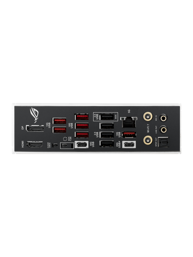 Asus ROG STRIX B850-E GAMING WIFI | Processor family AMD | Processor socket AM5 | DDR5 | Supported hard disk drive interfaces SATA, M.2 | Number of SATA connectors 4 7