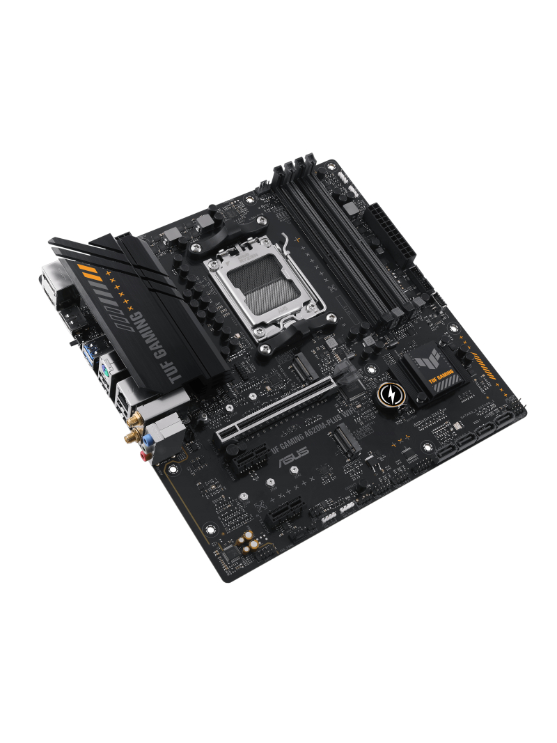 Asus | TUF GAMING A620M-PLUS WIFI | Processor family AMD | Processor socket AM5 | DDR5 DIMM | Memory slots 4 | Supported hard disk drive interfaces SATA, M.2 | Number of SATA connectors 4 | Chipset AMD A620 | Micro-ATX 3 Asus | TUF GAMING A620M-PLUS WIFI | Processor family AMD | Processor socket AM5 | DDR5 DIMM | Memory slots 4 | Supported hard disk drive interfaces SATA, M.2 | Number of SATA connectors 4 | Chipset AMD A620 | Micro-ATX 3