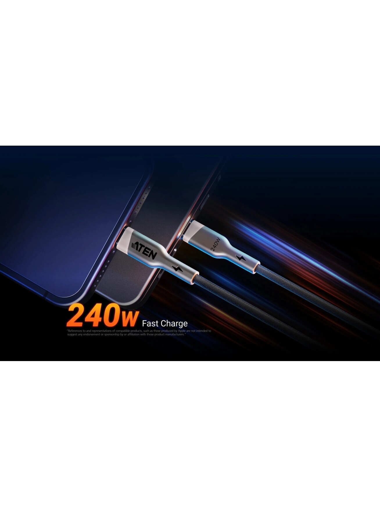 Aten 240W USB-C to USB-C Magnetic Charging Cable, 1 m | 2L-3101P240M | USB-C to USB-C 2 Aten 240W USB-C to USB-C Magnetic Charging Cable, 1 m | 2L-3101P240M | USB-C to USB-C 2