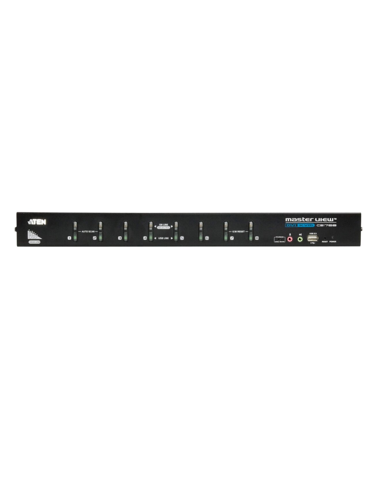Aten | 8-Port USB DVI/Audio KVM Switch | CS1768 1 Aten | 8-Port USB DVI/Audio KVM Switch | CS1768 1