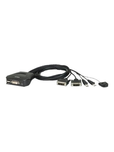 Aten 2-Port USB DVI Cable KVM Switch with Remote Port Selector | Aten | Remote Port Selector | 2-Port USB DVI Cable KVM Switch with Remote Port Selector Aten 2-Port USB DVI Cable KVM Switch with Remote Port Selector | Aten | Remote Port Selector | 2-Port USB DVI Cable KVM Switch with Remote Port Selector