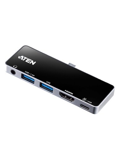 Aten UH3238 USB-C Travel Dock with Power Pass-Through | Aten | USB-C Travel Dock with Power Pass-Through | UH3238-AT | Dock