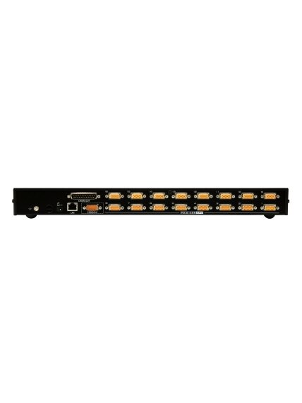 Aten | 1-Local/Remote Shared Access 16-Port PS/2-USB VGA KVM Over IP Switch | CS1716I-AT-G | 1 x SPHD Male (Yellow), 16 x SPHD Female (Yellow), 1 x DB-25 Male, 1 x DC Jack, 1 x RJ-45 Female, 1 x RJ-11, 1 x USB Type A Female 2
