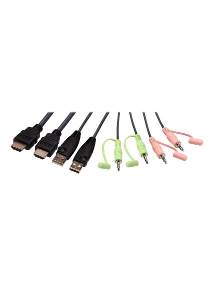 Aten | 2-Port USB 4K HDMI Cable KVM Switch with Remote Port Selector | CS22H-AT 1 Aten | 2-Port USB 4K HDMI Cable KVM Switch with Remote Port Selector | CS22H-AT 1