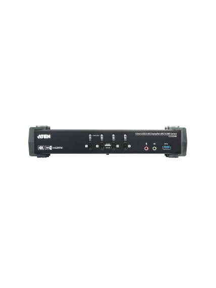 Aten | 4-Port USB3.0 4K DisplayPort KVMP Switch with Built-in MST Hub | CS1924M 1
