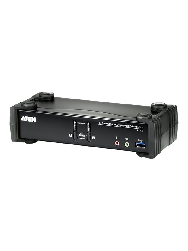 Aten CS1922 2-Port USB 3.0 4K DisplayPort KVMP Switch | Aten | 2-Port USB 3.0 4K DisplayPort KVMP™ Switch (Cables included) | CS1922
