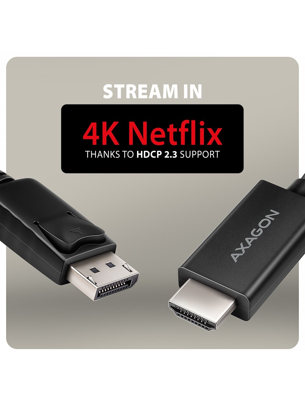AXAGON Active cable RVD-HI20C2 | DisplayPort to HDMI | 1.8 m 1