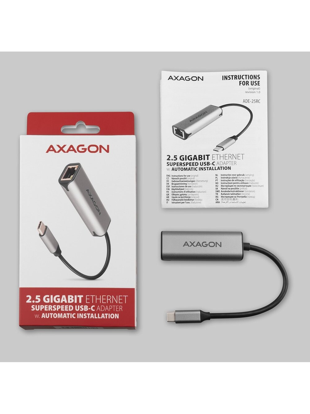AXAGON | ADE-25RC SuperSpeed USB-C 2.5 Gigabit Ethernet 5 AXAGON | ADE-25RC SuperSpeed USB-C 2.5 Gigabit Ethernet 5