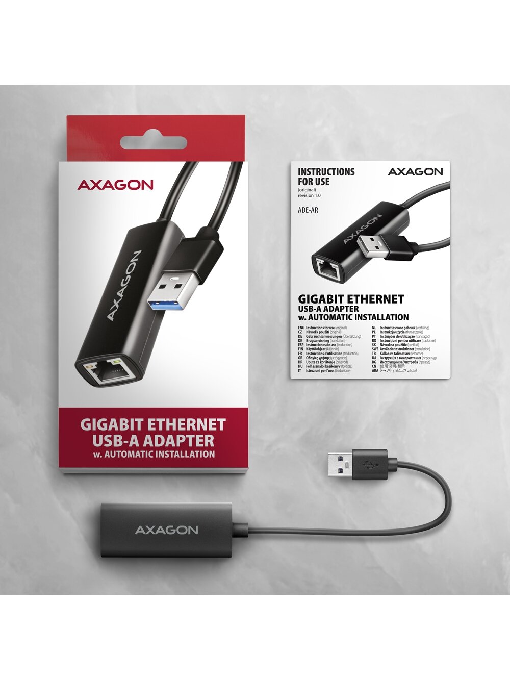 AXAGON | ADE-AR USB-A Gigabit Ethernet Adapter 5 AXAGON | ADE-AR USB-A Gigabit Ethernet Adapter 5