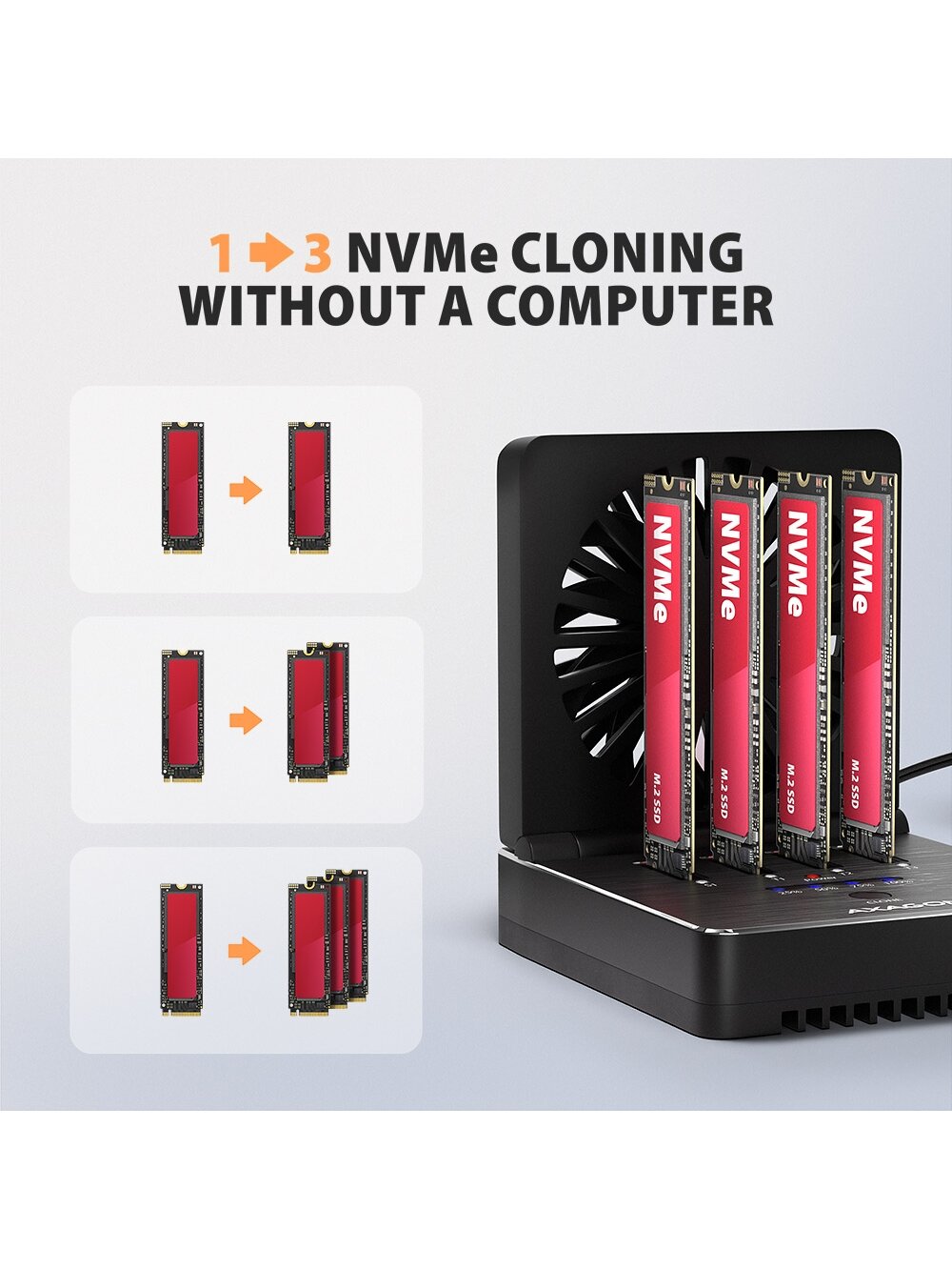 AXAGON ADSA-M2C44 USB4 docking station for 4x M.2 NVMe SSDs with disk cloning function without a PC 4 AXAGON ADSA-M2C44 USB4 docking station for 4x M.2 NVMe SSDs with disk cloning function without a PC 4