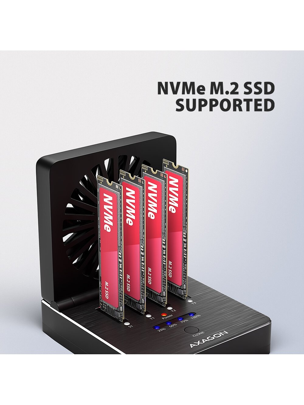 AXAGON ADSA-M2C44 USB4 docking station for 4x M.2 NVMe SSDs with disk cloning function without a PC 5 AXAGON ADSA-M2C44 USB4 docking station for 4x M.2 NVMe SSDs with disk cloning function without a PC 5