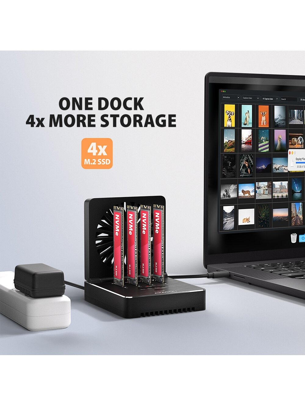 AXAGON ADSA-M2C44 USB4 docking station for 4x M.2 NVMe SSDs with disk cloning function without a PC 9 AXAGON ADSA-M2C44 USB4 docking station for 4x M.2 NVMe SSDs with disk cloning function without a PC 9