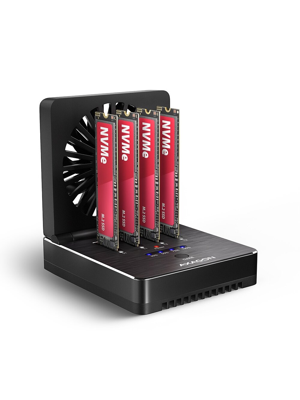 AXAGON ADSA-M2C44 USB4 docking station for 4x M.2 NVMe SSDs with disk cloning function without a PC AXAGON ADSA-M2C44 USB4 docking station for 4x M.2 NVMe SSDs with disk cloning function without a PC