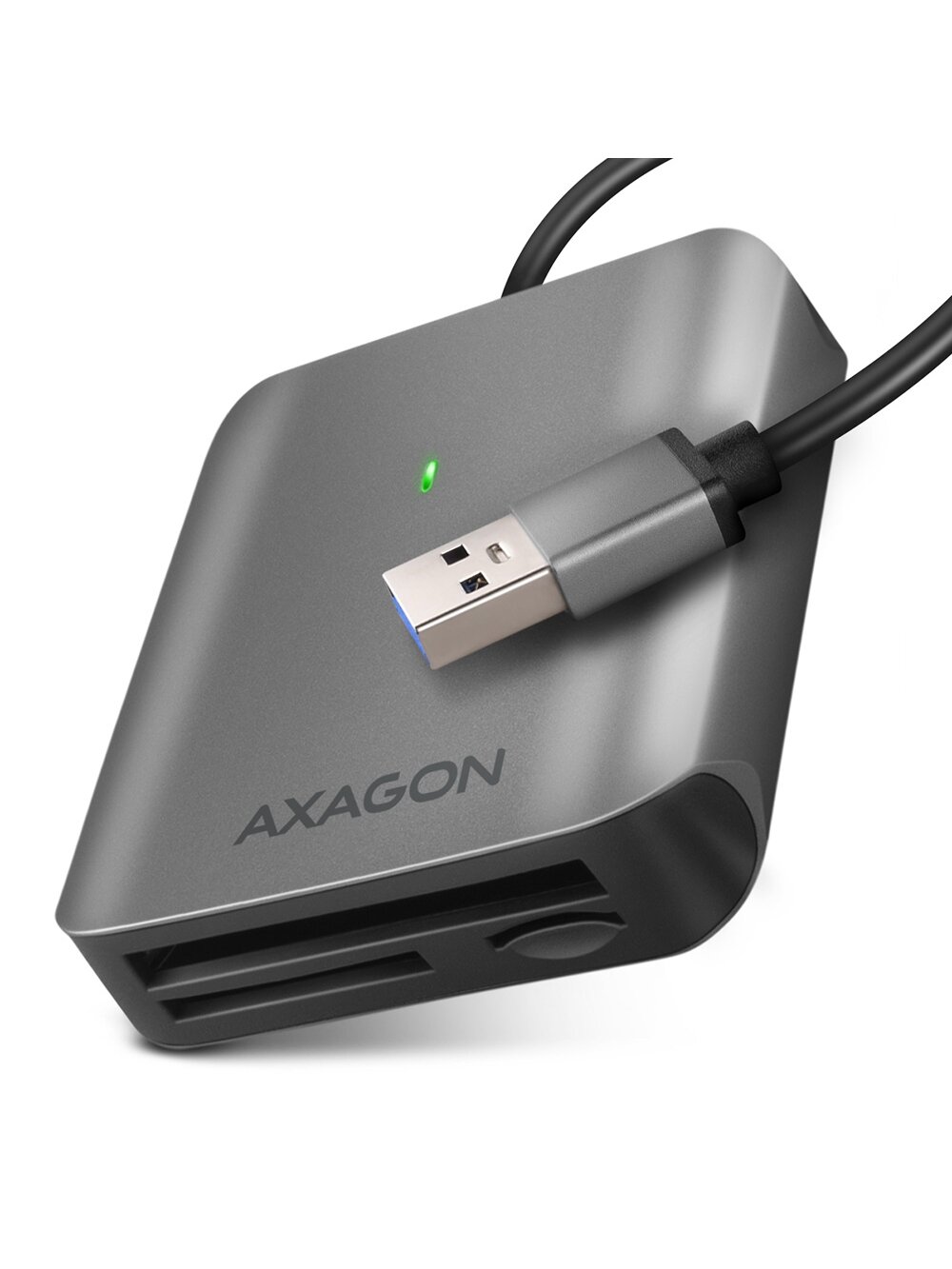 AXAGON Aluminum high-speed USB-A 3.2 Gen 1 memory card reader, 3 slots | CRE-S3