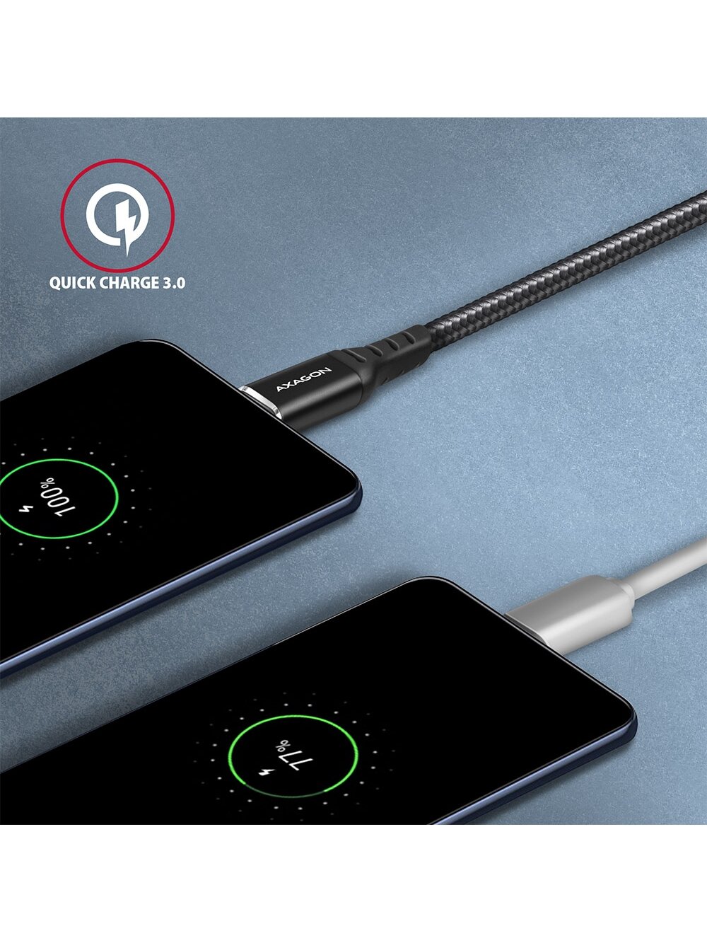 AXAGON | Data and charging USB 2.0 cable, 1 m | BUCM-AM10AB | USB-C to USB-A 4 AXAGON | Data and charging USB 2.0 cable, 1 m | BUCM-AM10AB | USB-C to USB-A 4