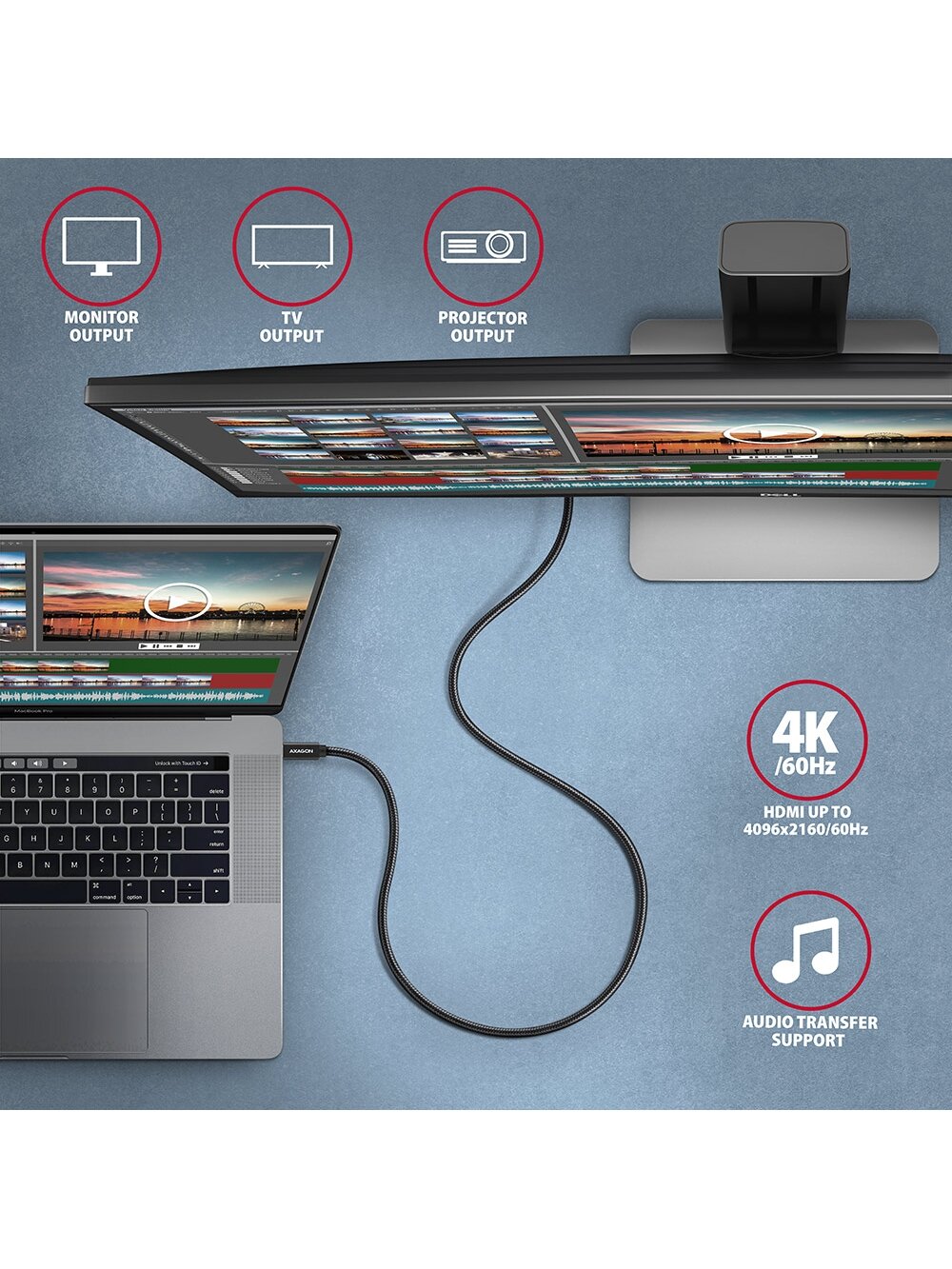 AXAGON | Data and charging USB 2.0 cable | BUCM32-CM10AB | USB Type-C to USB Type-C 6 AXAGON | Data and charging USB 2.0 cable | BUCM32-CM10AB | USB Type-C to USB Type-C 6