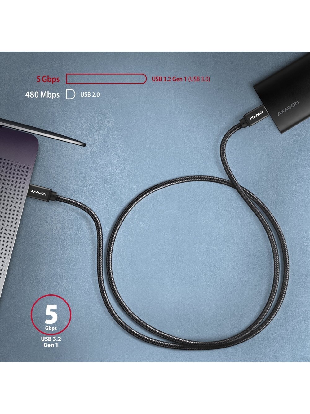 AXAGON | Data and charging USB 3.2 Gen1 cable, 3 m | BUCM3-CM30AB | USB Type C - USB Type C 5 AXAGON | Data and charging USB 3.2 Gen1 cable, 3 m | BUCM3-CM30AB | USB Type C - USB Type C 5