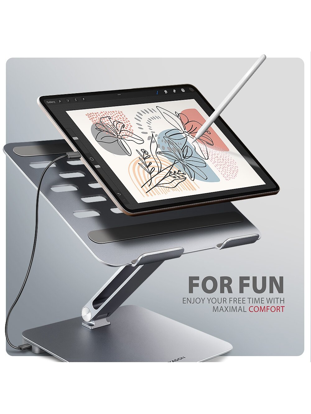 AXAGON Desk Mount | HMC-STND USB-C 5Gbps Stand and Hub 7in1 | Adjustable Height, Tilt | 10-16 " | Aluminum 3 AXAGON Desk Mount | HMC-STND USB-C 5Gbps Stand and Hub 7in1 | Adjustable Height, Tilt | 10-16 " | Aluminum 3