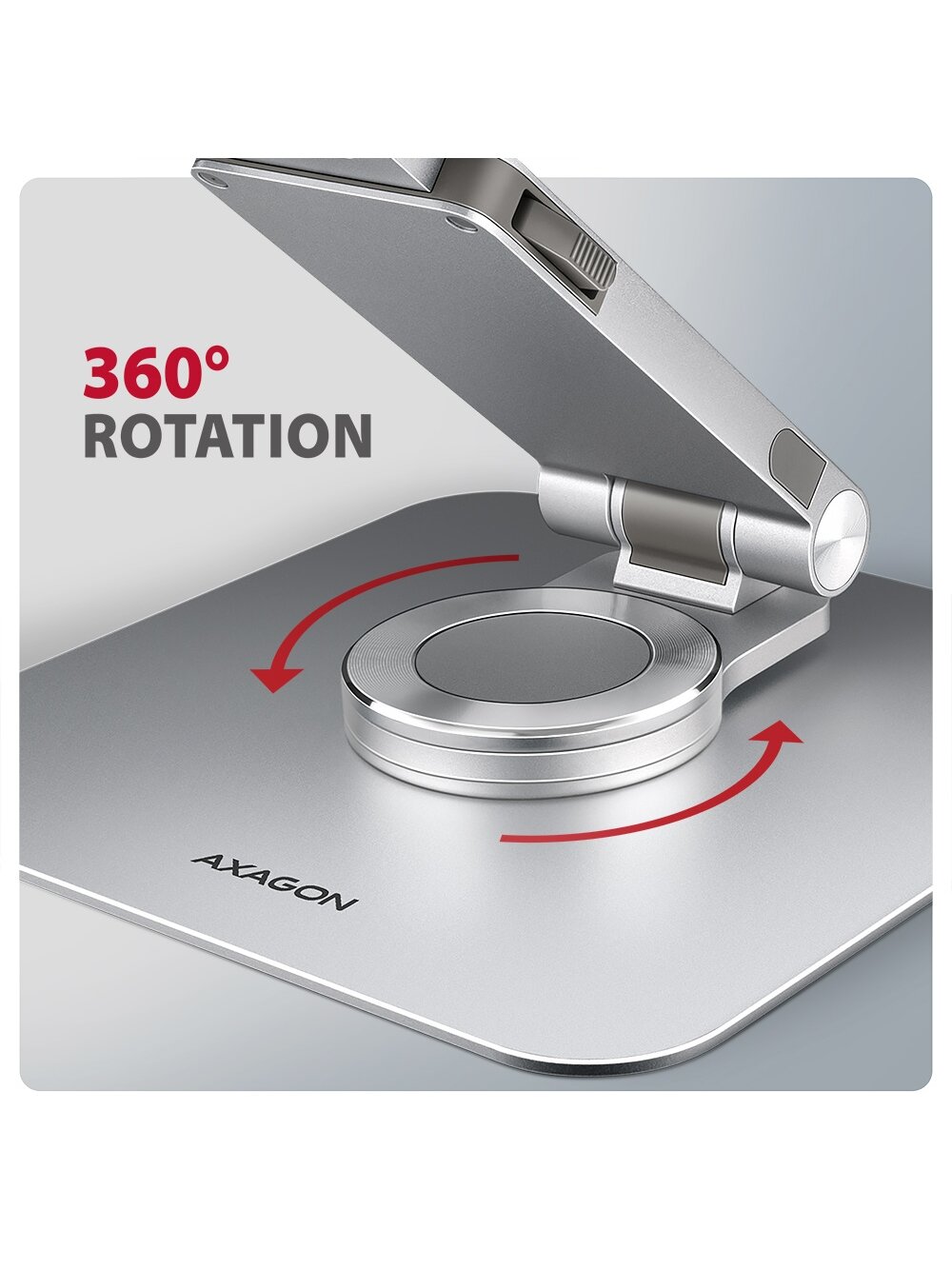 AXAGON Desk Mount | STND-LR stand with 360° rotation for laptops and tablets | Adjustable Height, Angle | 10-17.3 " | Aluminum 1 AXAGON Desk Mount | STND-LR stand with 360° rotation for laptops and tablets | Adjustable Height, Angle | 10-17.3 " | Aluminum 1
