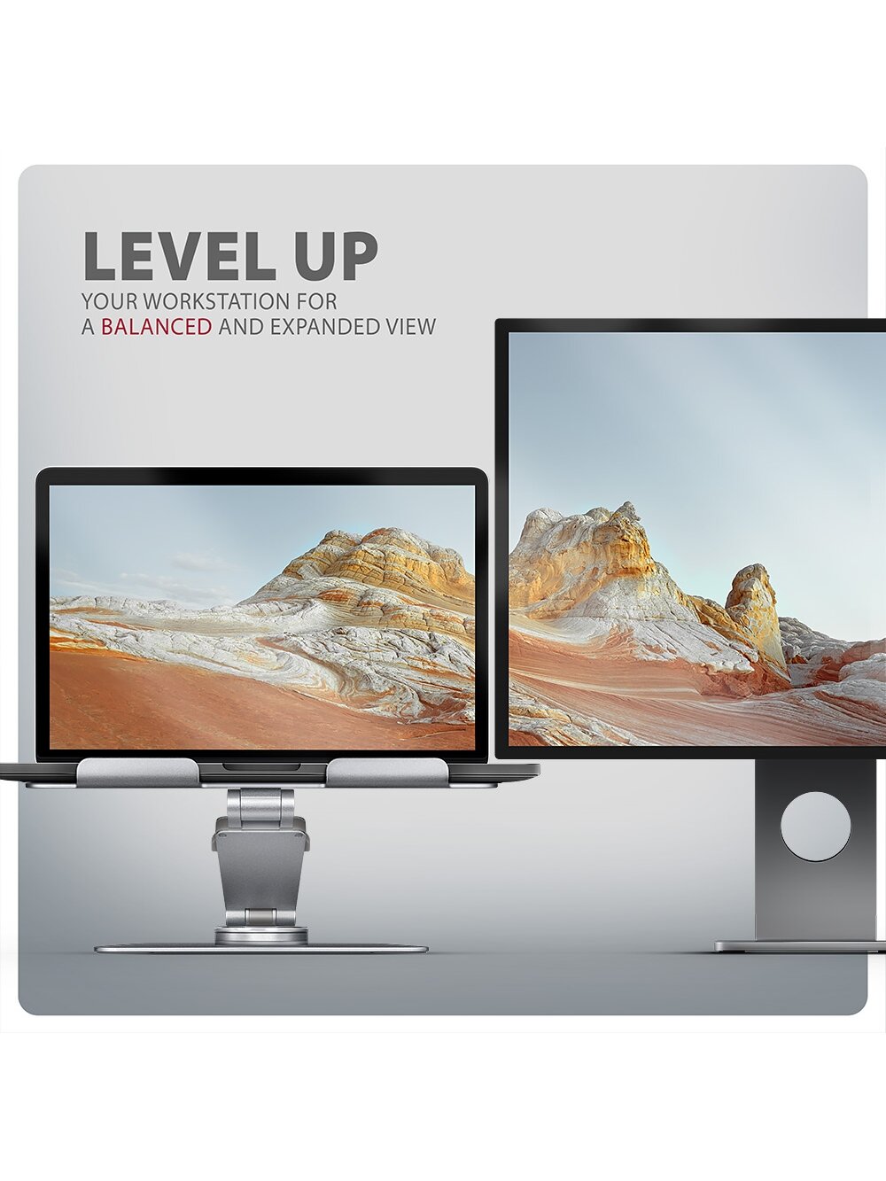 AXAGON Desk Mount | STND-LR stand with 360° rotation for laptops and tablets | Adjustable Height, Angle | 10-17.3 " | Aluminum 4 AXAGON Desk Mount | STND-LR stand with 360° rotation for laptops and tablets | Adjustable Height, Angle | 10-17.3 " | Aluminum 4