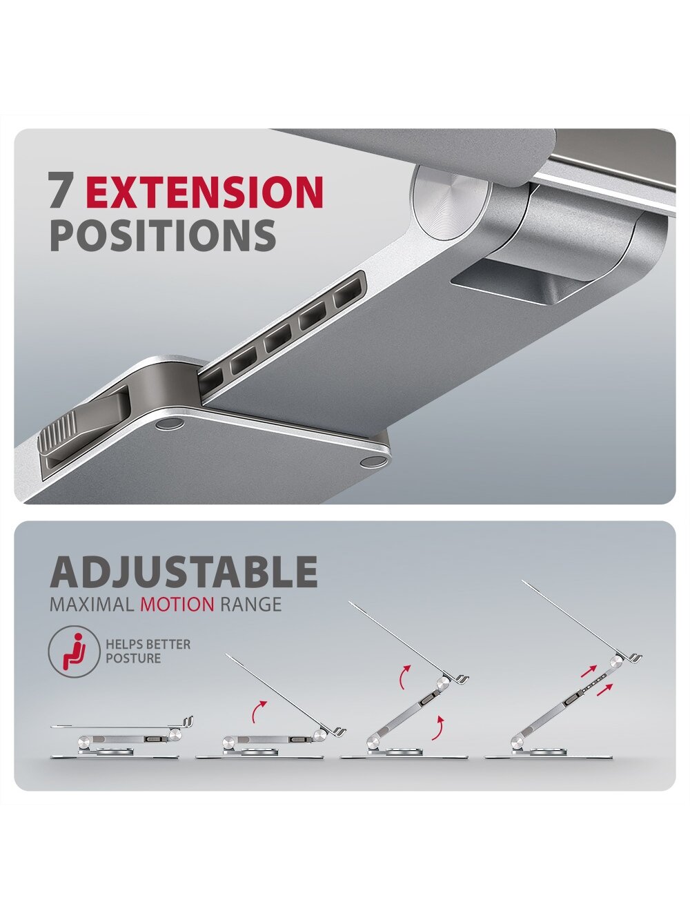 AXAGON Desk Mount | STND-LR stand with 360° rotation for laptops and tablets | Adjustable Height, Angle | 10-17.3 " | Aluminum 9 AXAGON Desk Mount | STND-LR stand with 360° rotation for laptops and tablets | Adjustable Height, Angle | 10-17.3 " | Aluminum 9