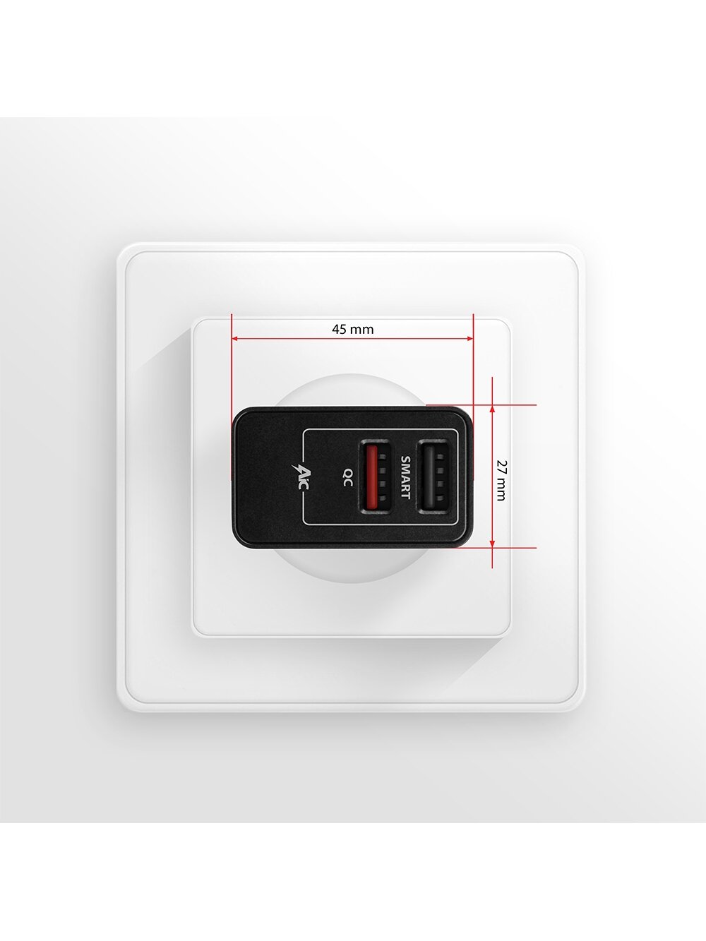 AXAGON Dual wallcharger 240V/2x USB port QC3.0/AFC/FCP and 5V-1.2A, 24W | ACU-QS24 6 AXAGON Dual wallcharger 240V/2x USB port QC3.0/AFC/FCP and 5V-1.2A, 24W | ACU-QS24 6