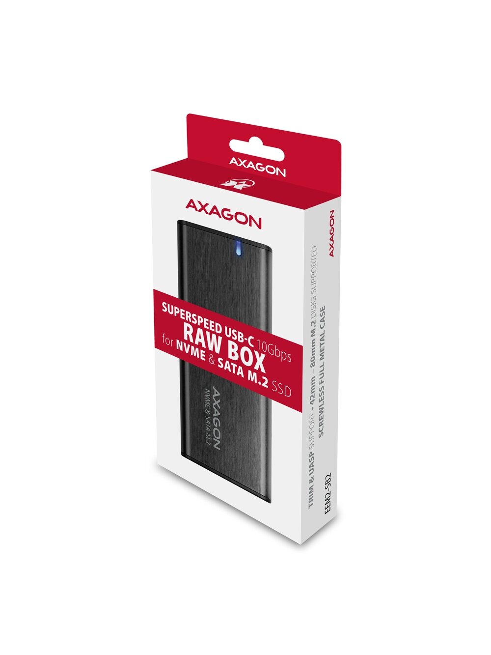 AXAGON External USB-C 3.2 Gen 2 metal box for M.2 NVMe & SATA SSD disks | EEM2-SB2 11 AXAGON External USB-C 3.2 Gen 2 metal box for M.2 NVMe & SATA SSD disks | EEM2-SB2 11