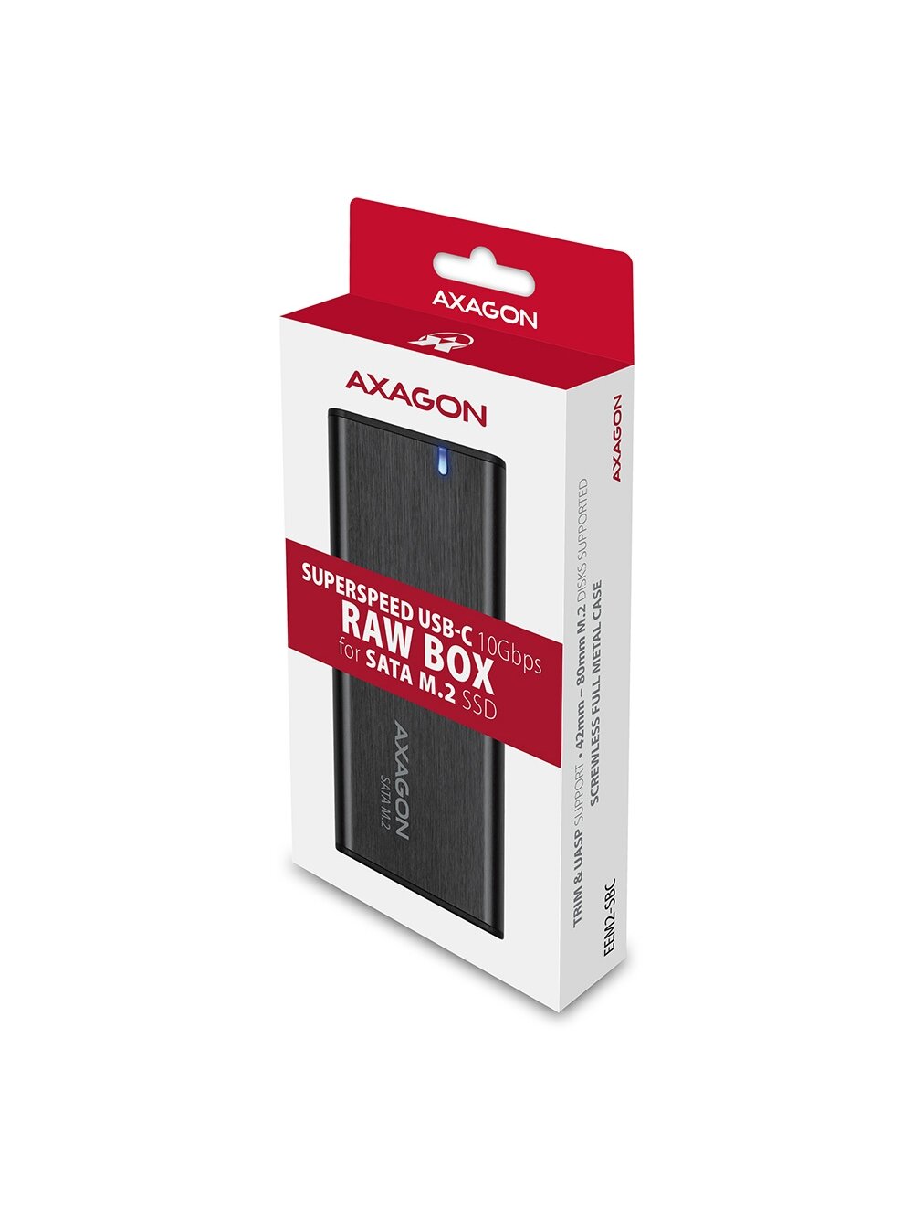 AXAGON External USB-C 3.2 Gen 2 metal box for M.2 SATA SSD disks | EEM2-SBC 11 AXAGON External USB-C 3.2 Gen 2 metal box for M.2 SATA SSD disks | EEM2-SBC 11