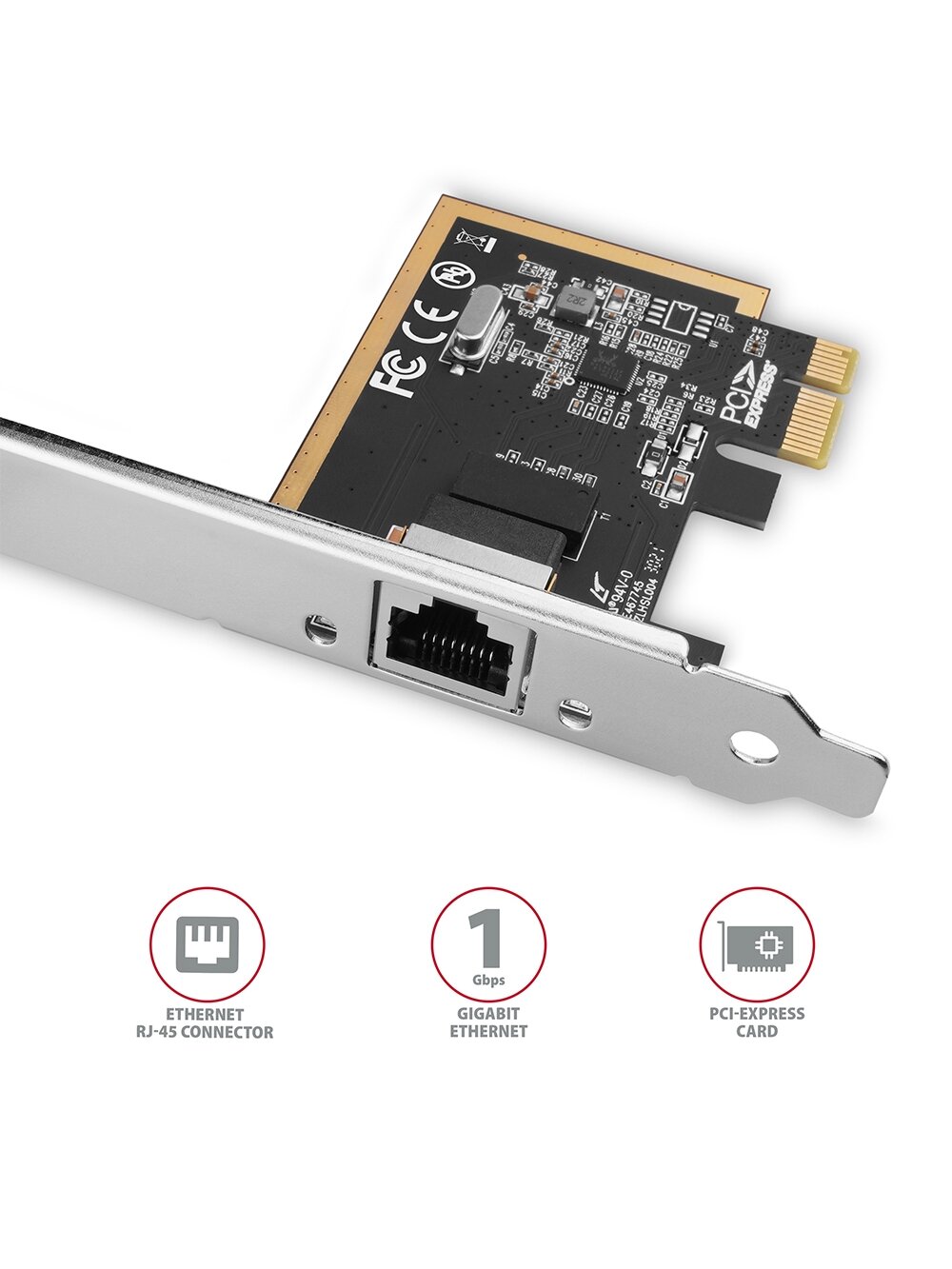 AXAGON Gigabit Ethernet PCI-Express network card with proven Realtek chipset version | PCEE-GRF 1 AXAGON Gigabit Ethernet PCI-Express network card with proven Realtek chipset version | PCEE-GRF 1